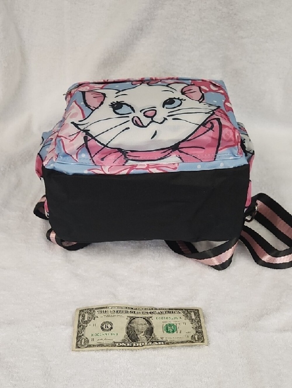 Disney Kids Backpack Pink and Light Blue Marie Cat Design - Picture 6 of 8